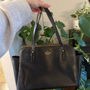 Kate Spade Black Shoulder Bag with Gold Hardware